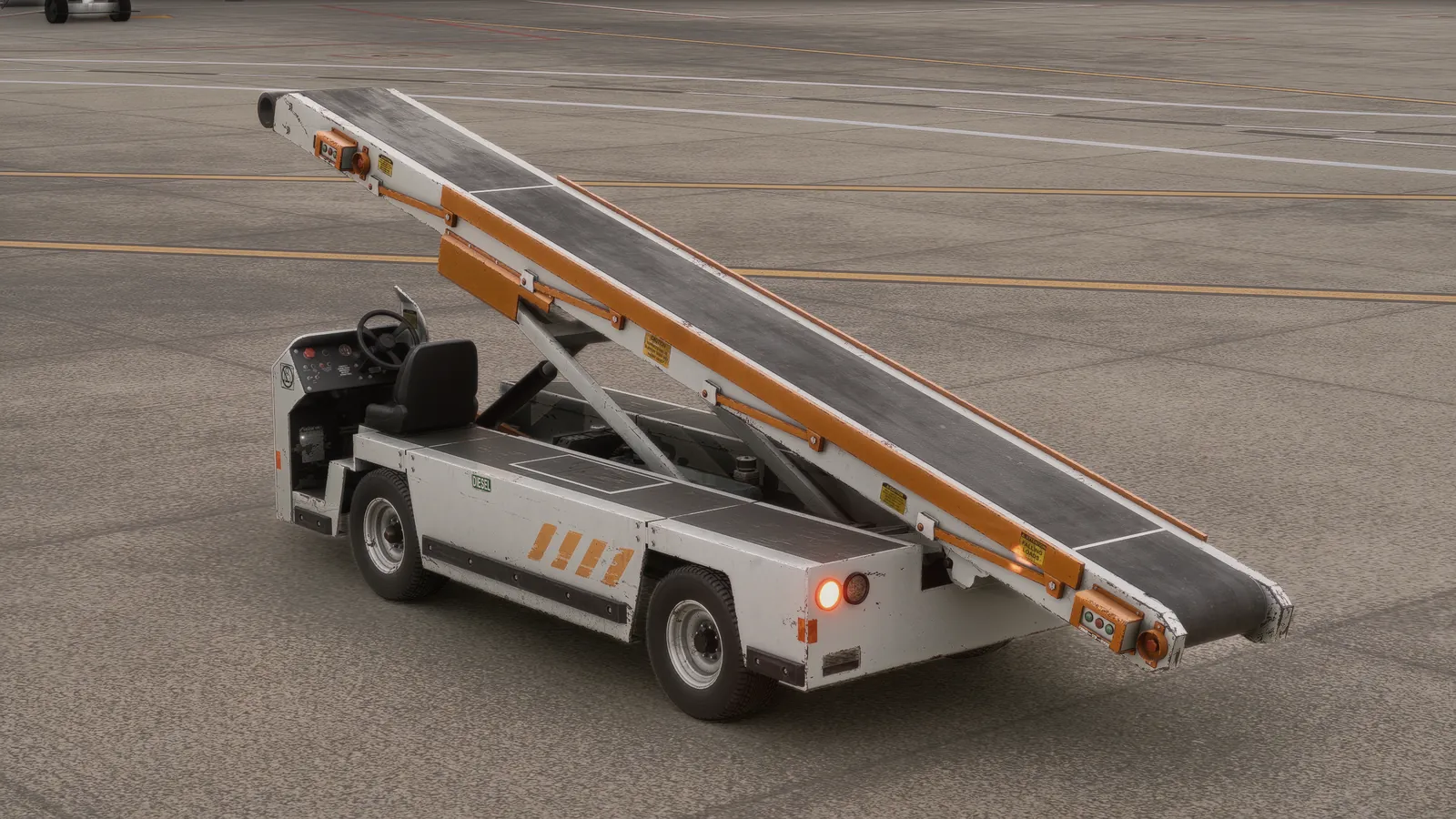 Belt loader at the terminal